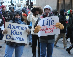Minda and Deacon Robert Rodriguez of Galesburg traveled to Chicago with a group from Knox County Right to Life. The Catholic Post/Jennifer Willems