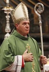 Cardinal-designate Joseph W. Tobin of Indianapolis is pictured in a 2010 photo at the Vatican. Pope Francis has accepted the resignation of Archbishop John J. Myers of Newark, N.J., and named Cardinal-designate Tobin to succeed him. (CNS photo/Paul Haring)