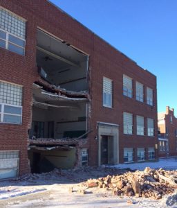 Classrooms are exposed as demolition begins in late December at the former Sacred Heart School, located at the corner of 28th Street and 5 1/2 Avenue in Rock Island. (Provided photo)