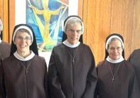 On October 6, 2024 the Sisters of the Third Order of St. Francis elected a major superior and council (from left): Sister Rose Therese Mann, O.S.F. – also appointed to be assistant secretary; Sister Theresa Ann Brazeau, O.S.F. – also appointed to be treasurer general; Sister Agnes Joseph Williams, O.S.F. – major superior; Sister Judith Ann Duvall, O.S.F. – appointed to be assistant major superior and treasurer general; Sister Teresa Paul Selamat, O.S.F. (Provided photo)